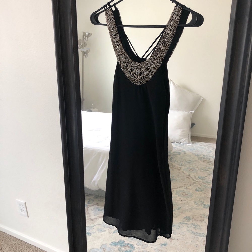Beaded neck/collar dress